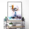 American avocet watercolor painting, limited edition art print by Slaveika Aladjova, view 4