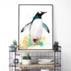 Gentoo penguin watercolor painting, limited edition art print by Slaveika Aladjova, view 4