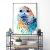 Harbor seal watercolor painting, limited edition art print by Slaveika Aladjova