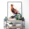 Red grouse watercolor painting, limited edition art print by Slaveika Aladjova, view 4