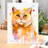 Ginger cat watercolor painting, limited edition art print by Slaveika Aladjova, view 2