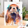 Fur seal watercolor painting, limited edition art print by Slaveika Aladjova, view 2