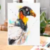 King vulture watercolor painting, limited edition art print by Slaveika Aladjova, view 2