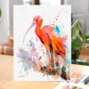Scarlet ibis watercolor painting, limited edition art print by Slaveika Aladjova, view 3