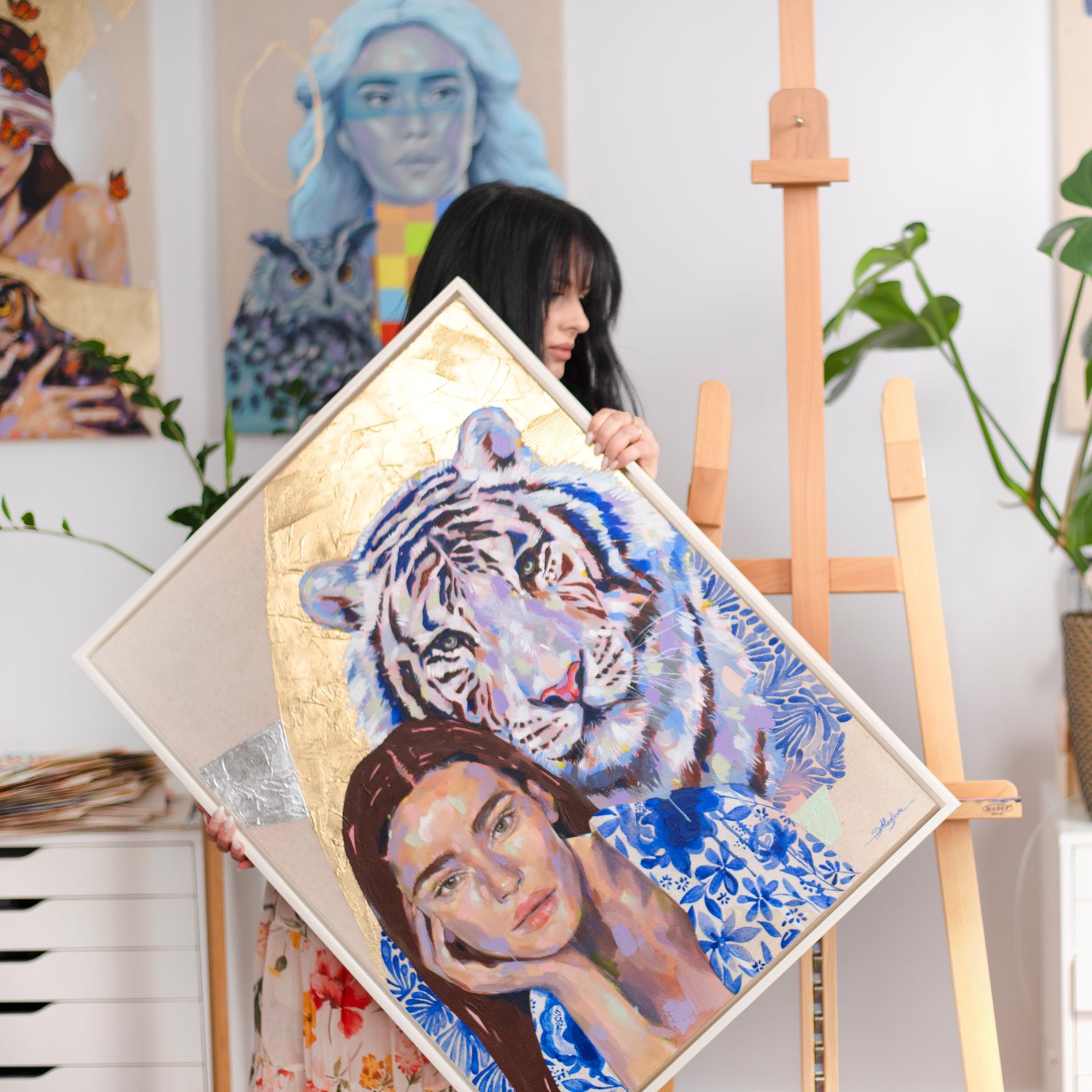 Home 2 Original watercolor and acrylic paintings by Slaveika Aladjova