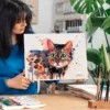 Bengal cat watercolor painting, limited edition art print by Slaveika Aladjova