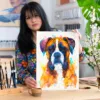 Boxer watercolor painting, limited edition art print by Slaveika Aladjova, view 4