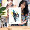 Cliff swallow watercolor painting, limited edition art print by Slaveika Aladjova