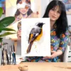 Hodgson's redstart watercolor painting, limited edition art print by Slaveika Aladjova, view 4