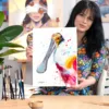 Roseate spoonbill watercolor painting, limited edition art print by Slaveika Aladjova, view 3