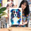 Border Collie watercolor painting, limited edition art print by Slaveika Aladjova, view 2