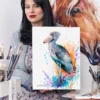 Shoebill watercolor painting, limited edition art print by Slaveika Aladjova