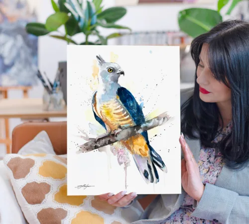 Pacific baza watercolor painting, limited edition art print by Slaveika Aladjova