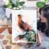 Red grouse watercolor painting, limited edition art print by Slaveika Aladjova, view 2