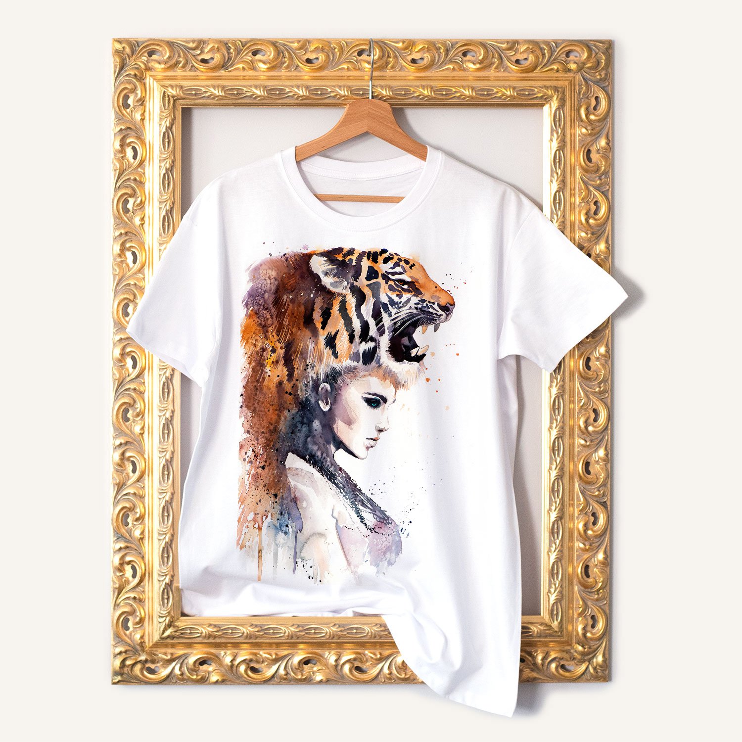 Fashion art T-shirt with a watercolor painting by Slaveika Aladjova