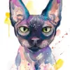 Cat Custom Hand painted Pet portrait Cat Custom Hand painted Pet portrait