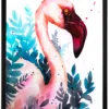Lesser flamingo watercolor painting, limited edition art print by Slaveika Aladjova, view 2