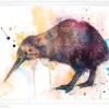 Kiwi watercolor painting, limited edition art print by Slaveika Aladjova, view 4