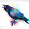 Raven watercolor painting, limited edition art print by Slaveika Aladjova, view 4