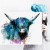 Black Highland cow watercolor painting, limited edition art print by Slaveika Aladjova, view 4