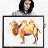 Camel watercolor painting, limited edition art print by Slaveika Aladjova, view 4