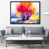 Colorful tree watercolor painting, limited edition art print by Slaveika Aladjova