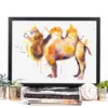 Camel watercolor painting, limited edition art print by Slaveika Aladjova, view 3