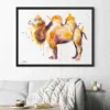 Camel watercolor painting, limited edition art print by Slaveika Aladjova