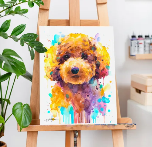 Slaveika-Aladjova-Art-2 Toy poodle watercolor painting, limited edition art print by Slaveika Aladjova