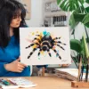 Tarantula watercolor painting, limited edition art print by Slaveika Aladjova, view 4