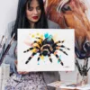 Tarantula watercolor painting, limited edition art print by Slaveika Aladjova
