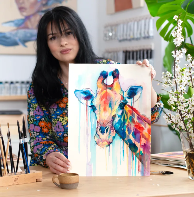 _DSC8551 "Giraffe" Original Watercolor Painting
