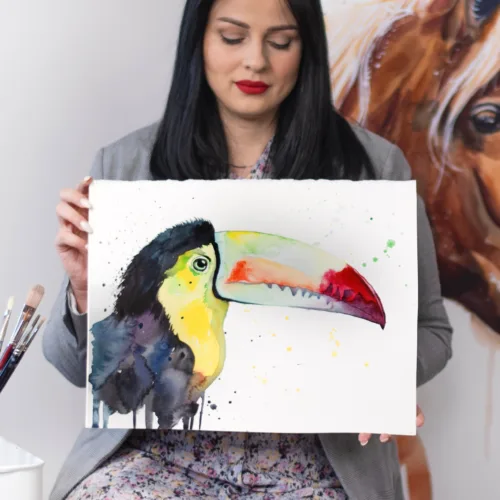 "Keel-Billed Toucan" Original Watercolor Painting