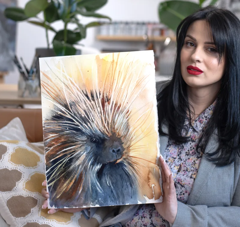 "North American porcupine" Original Watercolor Painting "North American porcupine" Original Watercolor Painting