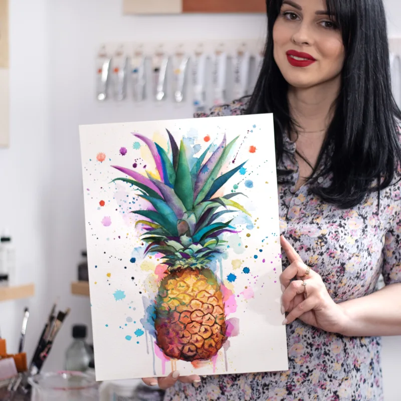 "Pineapple" Original Watercolor Painting "Pineapple" Original Watercolor Painting