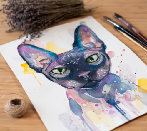 Original watercolour painting . Hand painted. One of A Kind. Hand painted and signed by me.