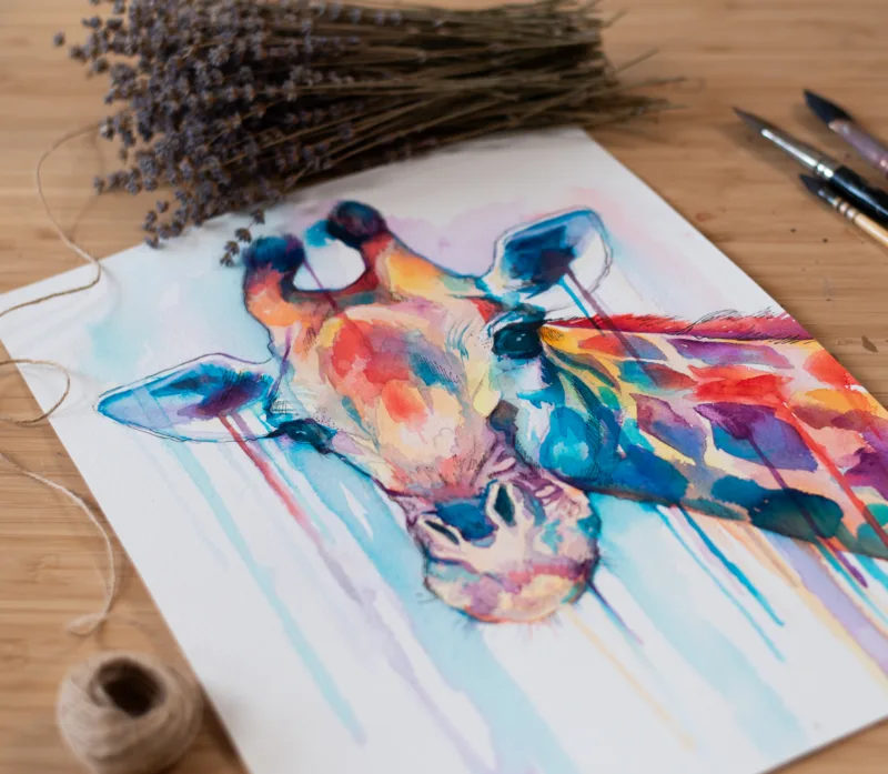 _DSC9256-2 "Giraffe" Original Watercolor Painting