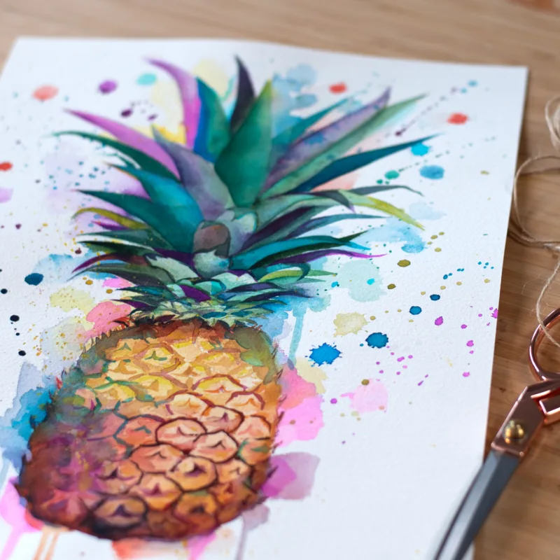 "Pineapple" Original Watercolor Painting "Pineapple" Original Watercolor Painting