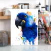 Hyacinth macaw parrot, watercolor Hyacinth macaw parrot, watercolor