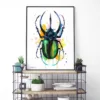 Atlas beetle watercolor painting, limited edition art print by Slaveika Aladjova, view 4