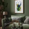 Atlas beetle watercolor painting, limited edition art print by Slaveika Aladjova, view 5