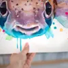 Balloonfish,balloonfish, freckled porcupinefish, porcupine puffer, and porcupine pufferfish, slaveika aladjova Balloonfish watercolor painting by Slaveika Aladjova, view 3
