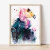 California Condor watercolor painting the artwork on the T-shirt by Slaveika Aladjova