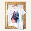 Cane Corso watercolor painting printed on a white cotton T-shirt by Slaveika Aladjova