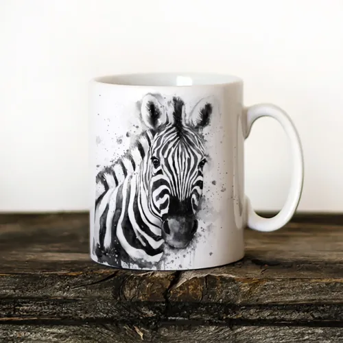 Cinereous Vulture Art Mug, Watercolor Ceramic Mug 11 oz Cinereous Vulture watercolor painting printed on an 11 oz ceramic art mug by Slaveika Aladjova