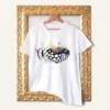 Clown Triggerfish watercolor painting printed on a white cotton T-shirt by Slaveika Aladjova