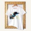 Common Loon watercolor painting printed on a white cotton T-shirt by Slaveika Aladjova