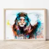 Common Marmoset watercolor painting the artwork on the T-shirt by Slaveika Aladjova