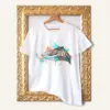 Cuttlefish watercolor painting printed on a white cotton T-shirt by Slaveika Aladjova