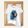 Gordon Setter watercolor painting printed on a white cotton T-shirt by Slaveika Aladjova